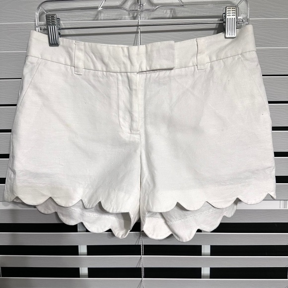 🛍️ J Crew Scalloped-hem shorts Size 0 - Picture 1 of 7